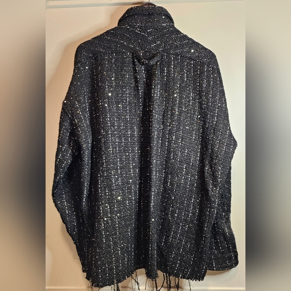 MNML Loose Woven Flannel Shirt Size Medium New without Tag - Picture 2 of 6